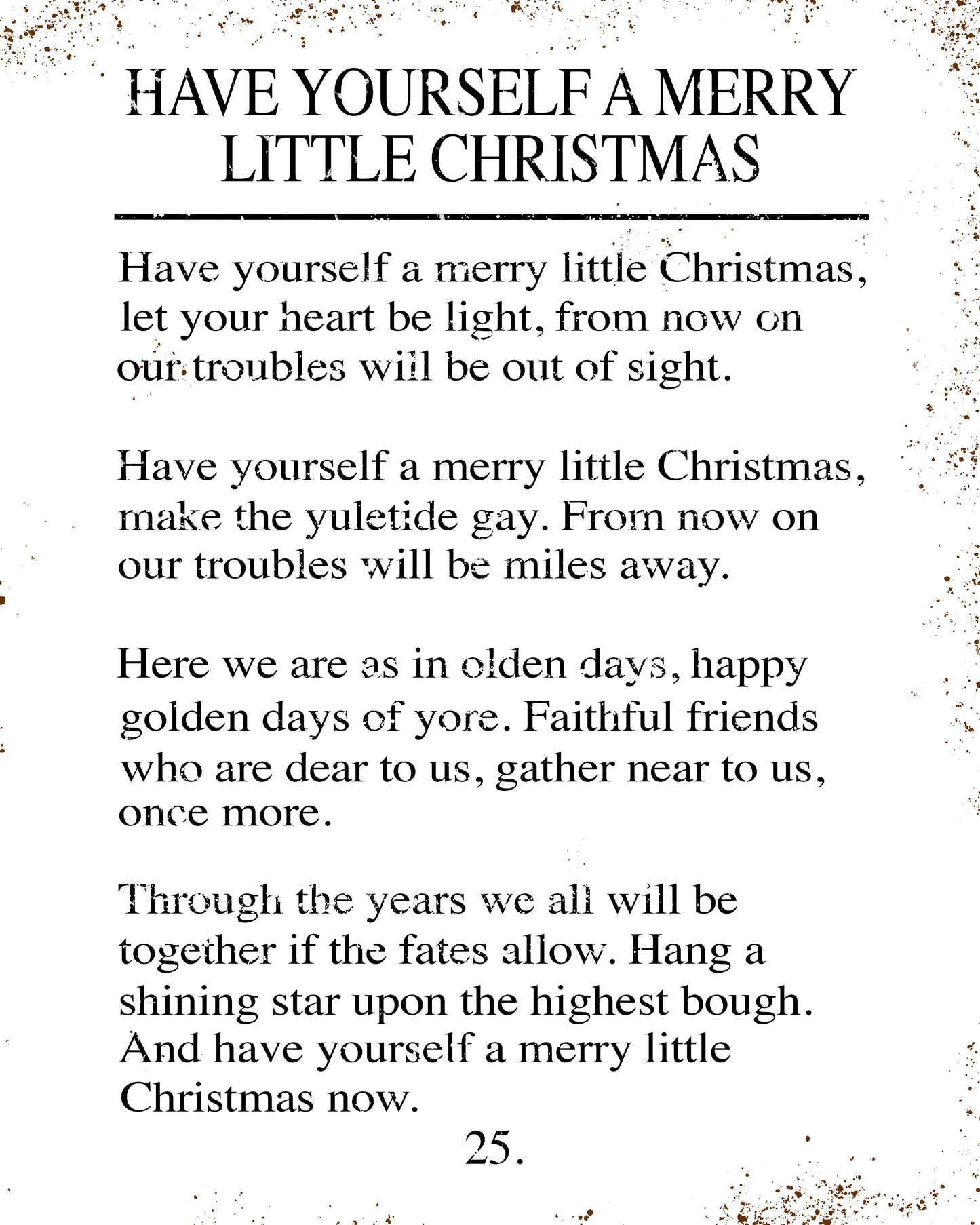 MERRY LITTLE CHRISTMAS