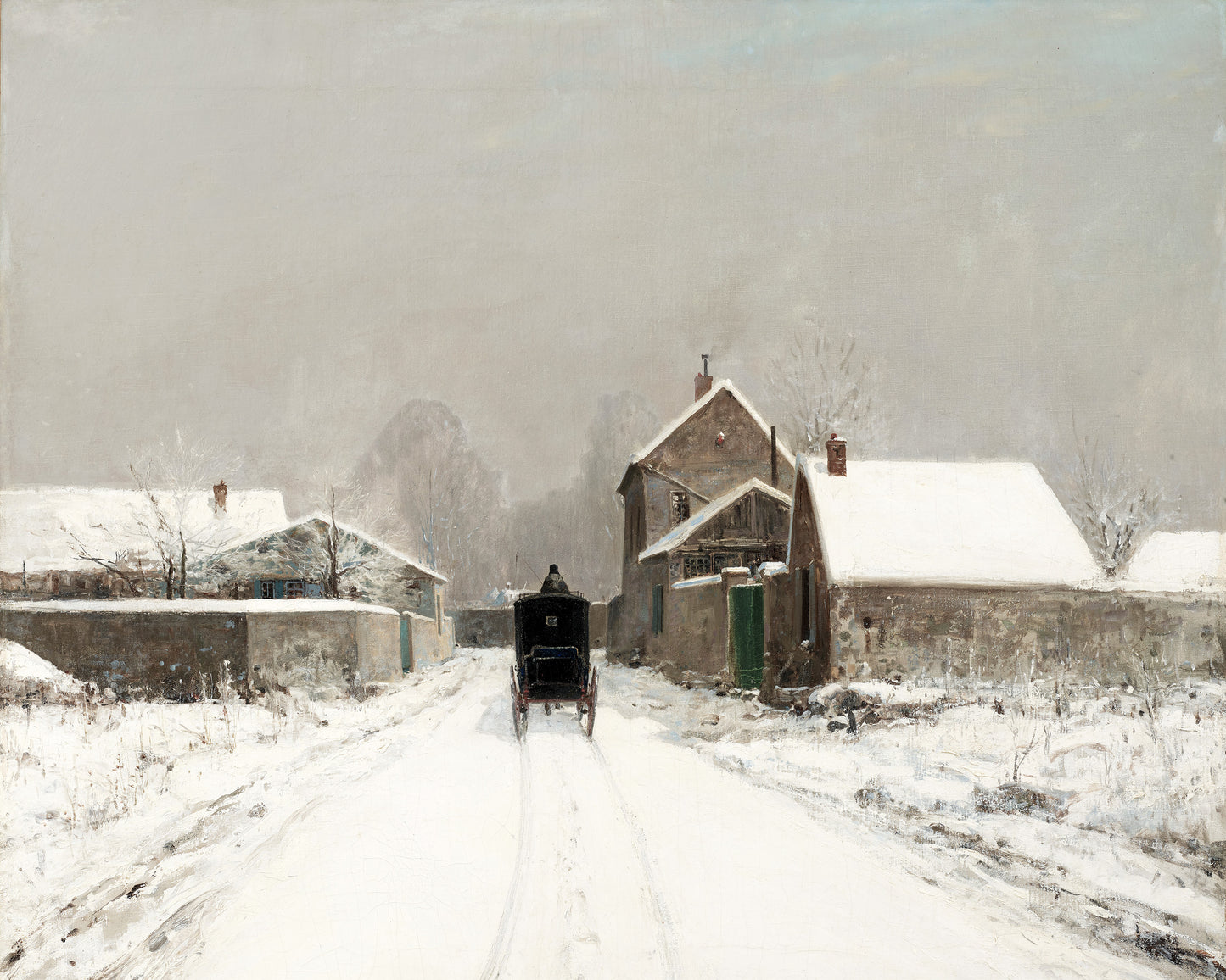 VINTAGE SNOWY ROAD