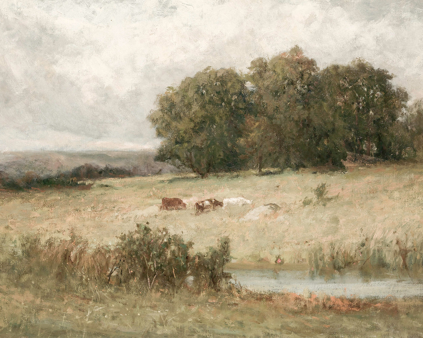 VINTAGE COW PASTURE PRINT